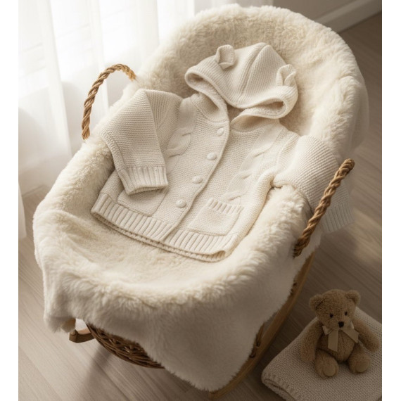 AKO 12-36 ΜΗΝΩΝ ΜΑΛΑΚΗ ΠΛΕΚΤΗ ΖΑΚΕΤΑ ΜΕ ΕΣΩΤΕΡΙΚΗ ΕΠΕΝΔΥΣΗ ΚΑΙ ΦΟΔΡΑ ΣΤΟ ΜΑΝΙΚΙ