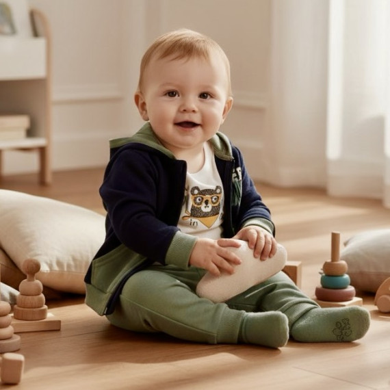 0-18 ΜΗΝΩΝ ΦΟΥΤΕΡ ΣΥΝΟΛΟ 3 ΤΕΜΑΧΙΩΝ ΜΕ ΖΑΚΕΤΑ ΜΠΛΟΥΖΑ ΠΑΝΤΕΛΟΝΙ